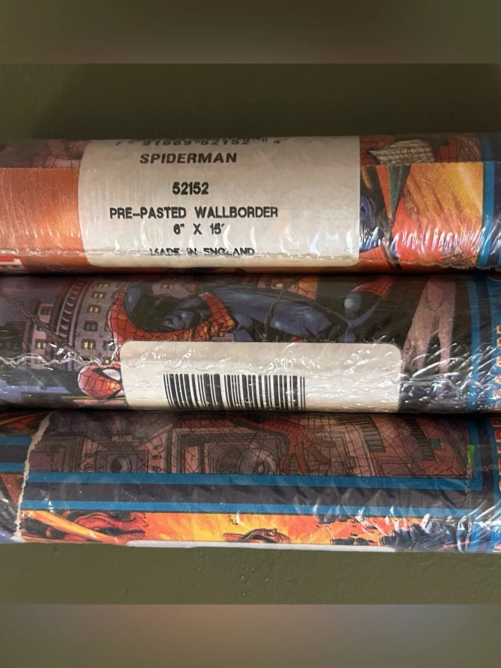 Spiderman Wallpaper Border 6”x15’ 3 Rolls Superhero Kids Room Decor Craft ideas